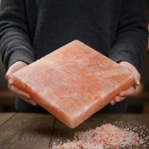 Himalayan Salt Cooking Block 8×8×2 – Gourmet Cooking Slab for BBQ & Grill